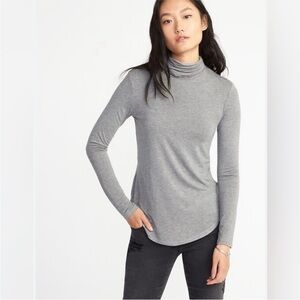 Old Navy Luxe Curved-Hem Turtleneck